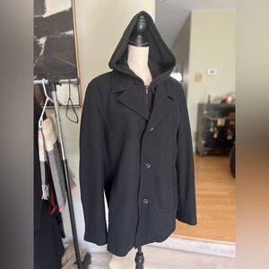 Black Rivet Men’s Contemporary Hoodie Peacoat, size M